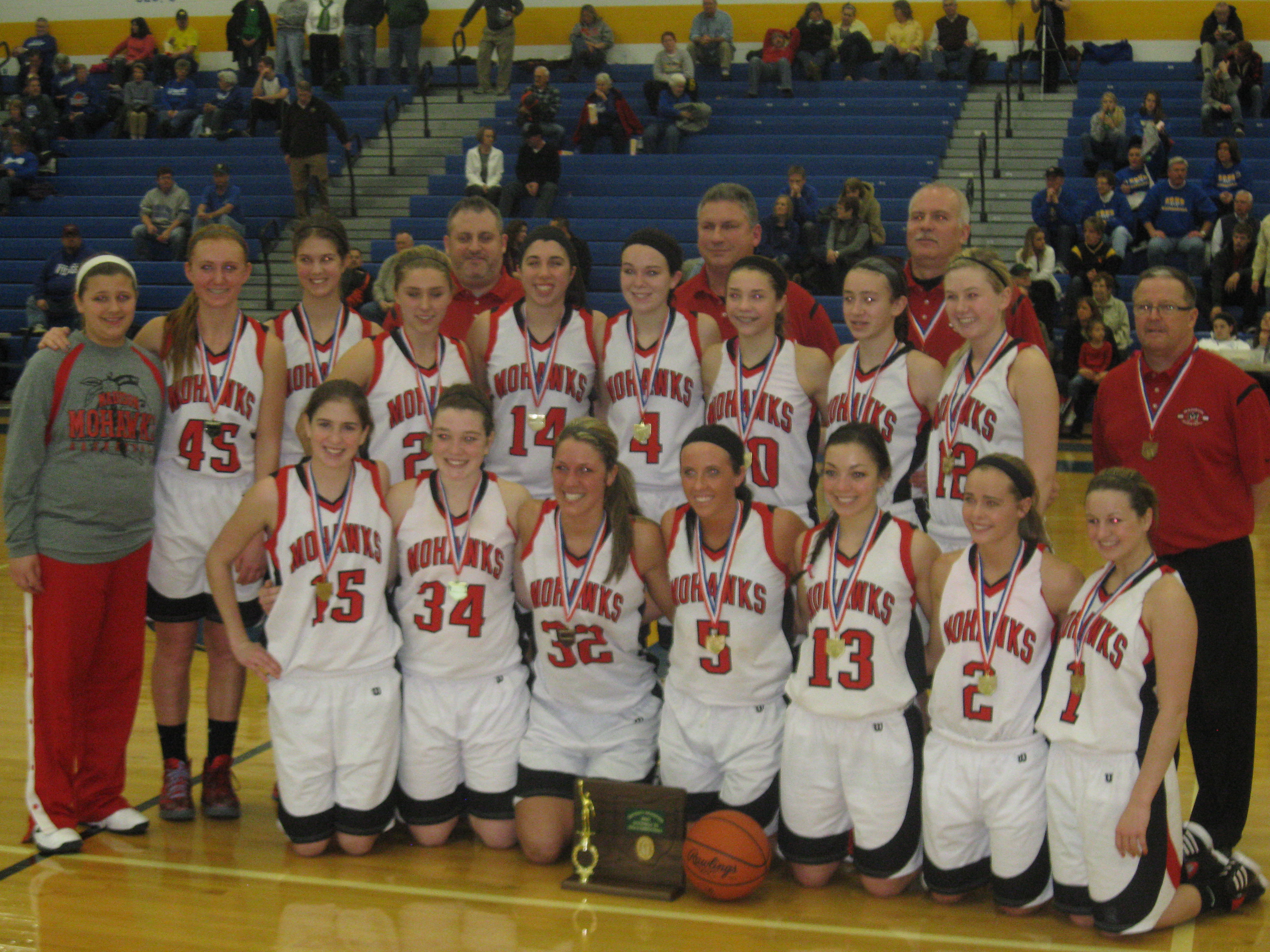 The Madison Mohawks won a Division III district championship on Saturday by defeating Madeira 65-35.